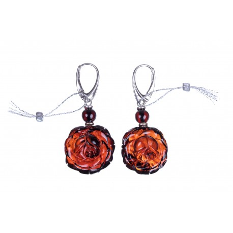 Cherry Amber Earrings A Ripen Baltic Jewelry Cherry Amber Earrings A Ripen