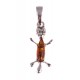Silver pendant with amber "Cat"