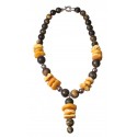 Baltic amber - silver necklace