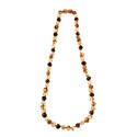 Colourful amber necklace