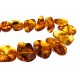 Natural amber necklace "Honeycomb"