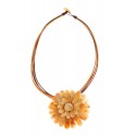Amber necklace-brooch "The Sun"