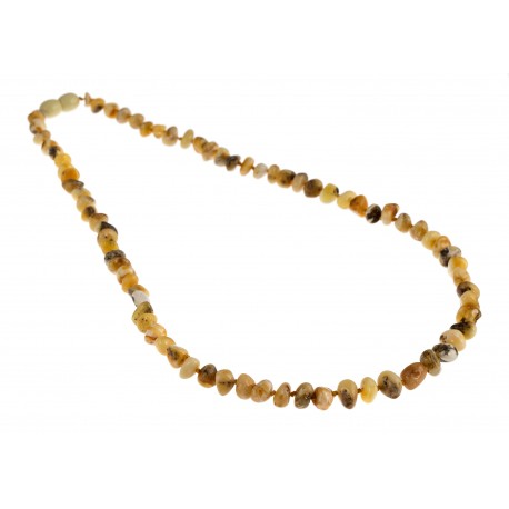Multicolored amber necklace