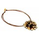 Amber necklace-brooch "The Flower"