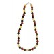 Amber and coral necklace "Traveler"