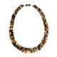 Amber necklace "The Green Fairy tale"