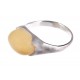 Silver amber ring "Summer's Solstice"
