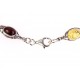 Silver bracelet with amber "Sunny Sea"