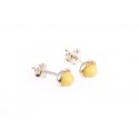 Silver earrings with amber "The Warmth"