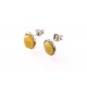 Silver earrings with amber "Yellow Drops"