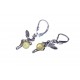 Silver earrings with amber "Amber Fairies"