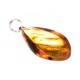 Silver pendant with amber inclusion "The Memory of Preila"