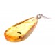 Amber pendant with a silver loop "The Patterns of the Past"