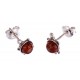 Silver earrings with amber "Amber Turtle"