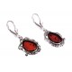 Silver earrings with amber "The Mirror of a Soul"