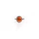 Silver ring with amber "Cognac Dream"