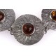 Silver bracelet with amber "Evening Stars"