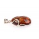 Amber pendant with clear, cognac amber