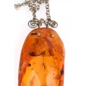 Antique clear amber pendant