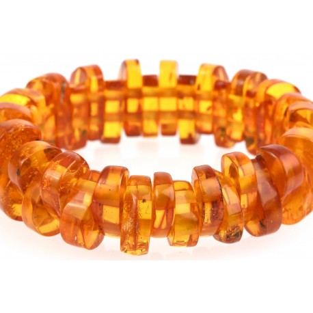 Antiquarian, light-yellow amber bracelet