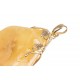 Amber - gilded silver pendant "Brightness"