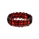 Rich cherry-colour amber bracelet