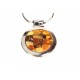 Metal, Baltic amber mosaic decorated keyring