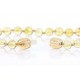 Clear, lemon-colour amber beads "The Revival of a Morning"