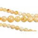 Lemon-colour amber beads