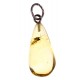Amber pendant with an inclusion and a silver loop