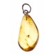 Amber - silver pendant with an inclusion