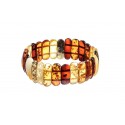 Multi coloured amber bracelet "Young Night"