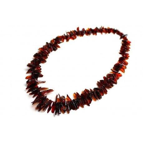 Amber necklace "Thorns"
