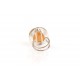 Silver ring with yellowish amber "The Wave of Spatter"