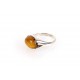 Silver ring with amber eye "The Power of the Sun"