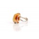 Amber - silver ring with amber "Silver Wave"