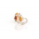 Amber - silver ring with amber "Silver Wave"