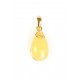 Amber pendant with gilded details