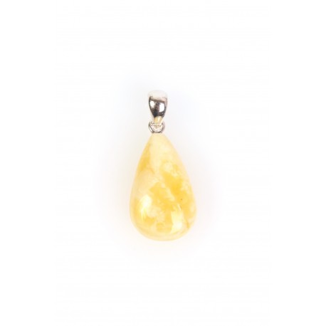 Amber - silver pendant "The Rain of the Clouds"