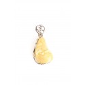Amber pendant with silver details "The Surf of the Waves"