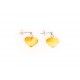 Amber - silver earrings "Honey's Heart"