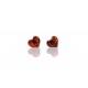 Amber - silver earrings "Ripen Heart"