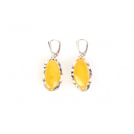 Amber - silver earrings "Linden Mead"