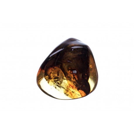 Clear, yellow amber nugget with an inclusion