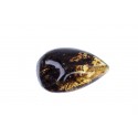 Clear yellow and greenish amber nugget
