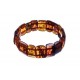 Cognac-colour amber bracelet