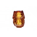 Cognac amber figurine - an owl