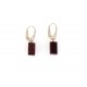 Cherry amber earrings with silver leverback clasp 
