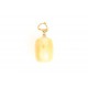 White Baltic Sea amber pendant with a loop