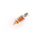 Clear amber pendant "The Right Way"